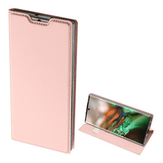 Dux Ducis SKIN PRO tok álló, bőr hatású (FLIP, oldalra nyíló, bankkártya tartó, asztali tartó funkció) ROZÉARANY [Samsung Galaxy Note 10 (SM-N970F)] (5996457900930)