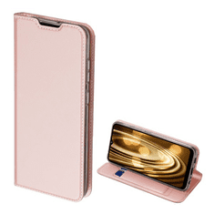 Dux Ducis SKIN PRO tok álló, bőr hatású (FLIP, oldalra nyíló, bankkártya tartó, asztali tartó funkció) ROZÉARANY [Samsung Galaxy A02s (SM-A025F)] (5996591047928)