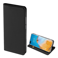 Dux Ducis SKIN PRO tok álló, bőr hatású (FLIP, oldalra nyíló, bankkártya tartó, asztali tartó funkció) FEKETE [Huawei P40 Pro 5G] (5996457956432)