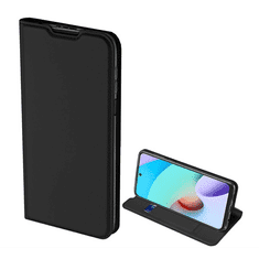 Dux Ducis SKIN PRO tok álló, bőr hatású (FLIP, oldalra nyíló, bankkártya tartó, asztali tartó funkció) FEKETE [Xiaomi Redmi 10 (2021)] (5996591125534)