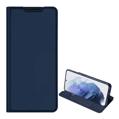 Dux Ducis SKIN PRO tok álló, bőr hatású (FLIP, oldalra nyíló, bankkártya tartó, asztali tartó funkció) SÖTÉTKÉK [Samsung Galaxy S22 Plus 5G (SM-S906)] (5996591119359)