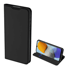 Dux Ducis SKIN PRO tok álló, bőr hatású (FLIP, oldalra nyíló, bankkártya tartó, asztali tartó funkció) FEKETE [Samsung Galaxy M23 (SM-M236)] (5996591159829)