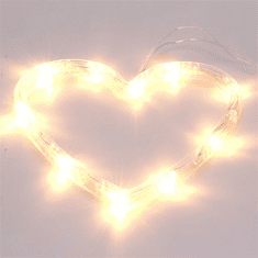 Iris szív alakú meleg fehér LED-es tapadókorongos fénydekoráció (305-02) (305-02)
