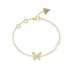 Guess Bájos aranyozott karkötő pillangóval Chrysalis JUBB04110JWYG (Hossz 18,5 cm)