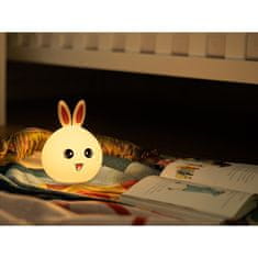 Tracer Bunny, RGB LED, 5 színtónus, 4 világítási mód, Vezeték nélküli, Éjszakai lámpa