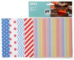Apli origami papír 15 x 15 cm - színes minták keveréke 50 db