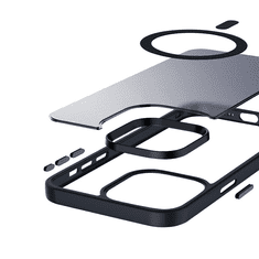 Crong Hybrid Frost Apple iPhone 15 Pro MagSafe Tok - Sötétkék (CRG-HFM-IP1561P-BLUE)