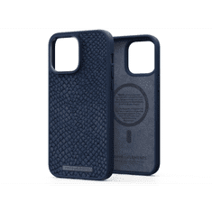 NJORD Salmon Leather MagSafe Apple iPhone 14 Pro Max Bőr Tok - Kék (NA44SL01)