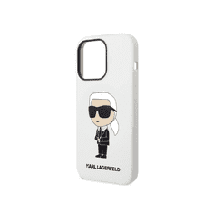 Karl Lagerfeld Liquid Ikonik NFT Apple iPhone 14 Pro Szilikon Tok - Fehér/Mintás (KLHCP14LSNIKBCH)