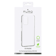 Puro 0.3 Nude Samsung Galaxy A53 5G Szilikon Tok - Átlátszó (SGA5303NUDETR)