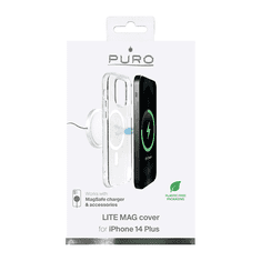 Puro Litemag Apple iPhone 14 Plus Magsafe Szilikon Tok - Átlátszó (IPC1467LITEMAGTR)