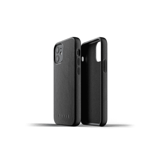 Mujjo Full Leather Apple iPhone 12 mini Bőrtok - Fekete (MUJJO-CL-013-BK)