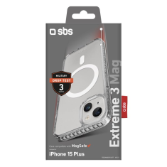 SBS Extreme 3 Apple iPhone 15 Plus/14 Plus Magsafe Tok - Átlátszó (TEEXMAGIP1567T)