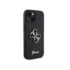 Guess Glitter Script Big 4G Apple iPhone 15 Tok - Fekete (GUHCP15SHG4SGK)