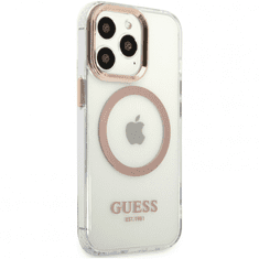 Guess Metal Outline Appe iphone 13 Pro Max MagSafe Tok - Átlátszó (GUHMP13XHTRMD)