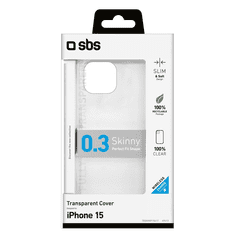 SBS Skinny Apple iPhone 15 Tok - Átlátszó (TESKINIP1561T)
