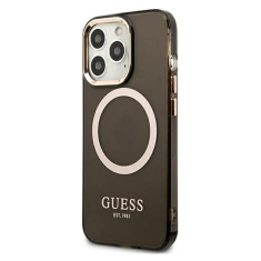 Guess Translucent Apple iPhone 13 Pro MagSafe Tok - Fekete/Mintás (GUHMP13LHTCMK)