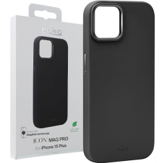 Puro Icon Mag Pro Apple iPhone 15 Plus Magsafe Tok - Fekete (PUIPC1567ICONMPBLK)