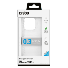 SBS Skinny Apple iPhone 15 Pro Tok - Átlátszó (TESKINIP1561PT)