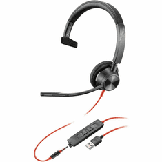 HP Poly BlackWire BW3315-M Vezetékes Mono Headset - Fekete (76J13AA)