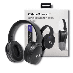 Qoltec 50851 Wireless Headset - Fekete (50851)