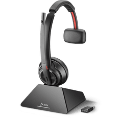 HP Poly Savi 8210-M Microsoft Teams (USB Type-A) Wireless Headset - Fekete (8D3F1AA#ABB)