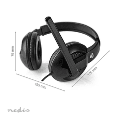Nedis CHSTU210BK Vezetékes Headset - Fekete (CHSTU210BK)