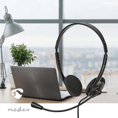 Nedis CHSTU110BK Vezetékes Headset - Fekete (CHSTU110BK)
