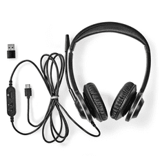 Nedis CHSTU310BK Vezetékes Headset - Fekete (CHSTU310BK)