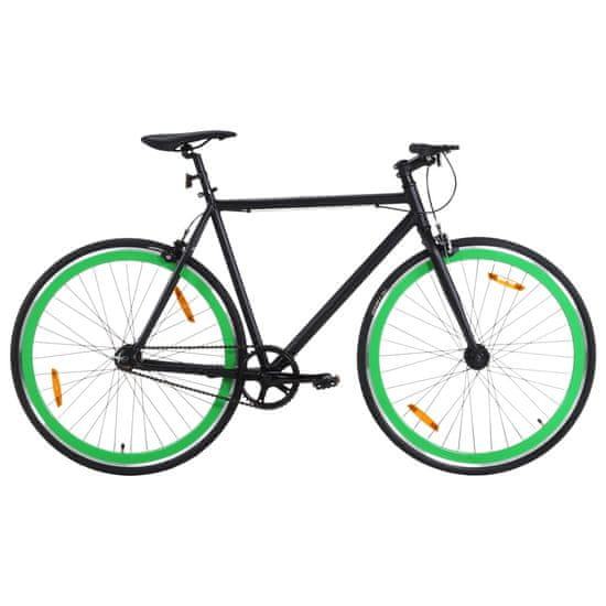 Vidaxl fekete és zöld örökhajtós kerékpár 700c 55 cm 92256