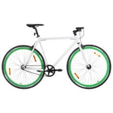 Vidaxl fehér és zöld örökhajtós kerékpár 700c 59 cm 92269