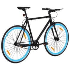 Vidaxl fekete és kék örökhajtós kerékpár 700c 59 cm 92260