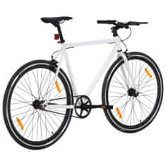 Vidaxl fehér és fekete örökhajtós kerékpár 700c 59 cm 92263