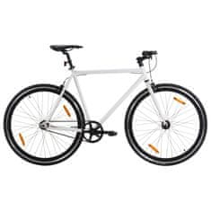 Vidaxl fehér és fekete örökhajtós kerékpár 700c 59 cm 92263