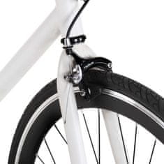 Vidaxl fehér és fekete örökhajtós kerékpár 700c 51 cm 92261