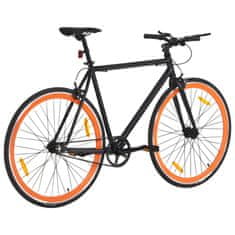 Vidaxl fekete és narancssárga örökhajtós kerékpár 700c 59 cm 92254