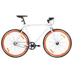 Vidaxl fehér és narancssárga örökhajtós kerékpár 700c 55 cm 92265