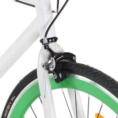 Vidaxl fehér és zöld örökhajtós kerékpár 700c 55 cm 92268