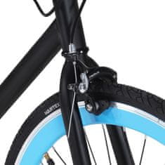Vidaxl fekete és kék örökhajtós kerékpár 700c 55 cm 92259