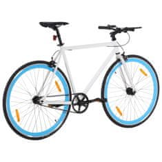 Vidaxl fehér és kék örökhajtós kerékpár 700c 55 cm 92271