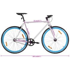 Greatstore fehér és kék örökhajtós kerékpár 700c 51 cm