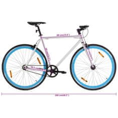 Greatstore fehér és kék örökhajtós kerékpár 700c 59 cm