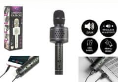 Teddies Karaoke Bluetooth fekete elemes mikrofon USB kábellel