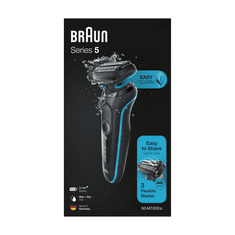 BRAUN Series 5 50-M1000s Szitaborítású vágófejes borotva Fekete, Kék (242284)