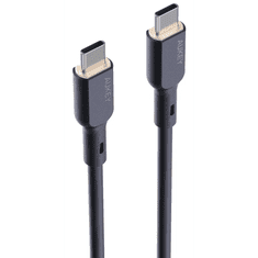 Aukey CB-SCC101 USB-C apa - USB-C apa 2.0 Adat és töltőkábel - Fekete (1m) (CB-SCC101)