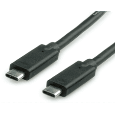 ROLINE 11.02.9050-20 USB C 3.1 - USB C 3.1 (apa - apa) kábel 0.5m - Fekete (11.02.9050-20)