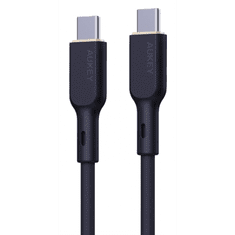 Aukey CB-SCC101 USB-C apa - USB-C apa 2.0 Adat és töltőkábel - Fekete (1m) (CB-SCC101)