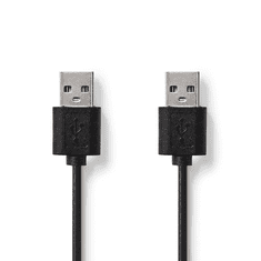 Nedis USB 2.0 A-A összekötő kábel 1m - Fekete (CCGT60000BK10)