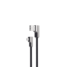 Aukey CB-AL01 USB-A apa 2.0 - Lightning apa Adat és töltőkábel - Fekete (2m) (CB-AL01 BLACK)
