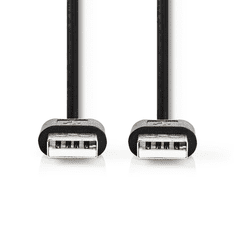 Nedis USB 2.0 A-A összekötő kábel 1m - Fekete (CCGT60000BK10)